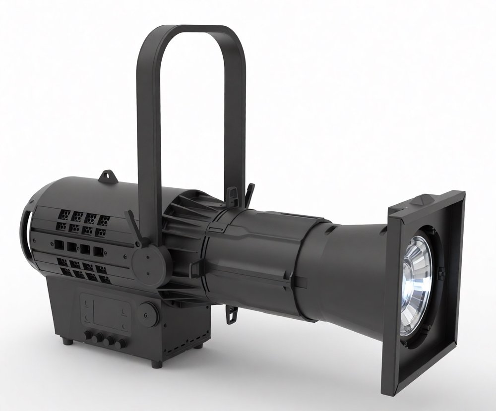 FS-P600-IP RGBALC — 600W LED Profile Spot Light RGBALC 6in1 с линзой 19°