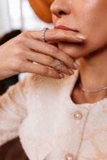 Кольцо "Дорожка" с крупными камнями