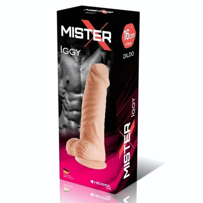 Телесный фаллоимитатор с мошонкой на присоске Iggy (Цвет: телесный)