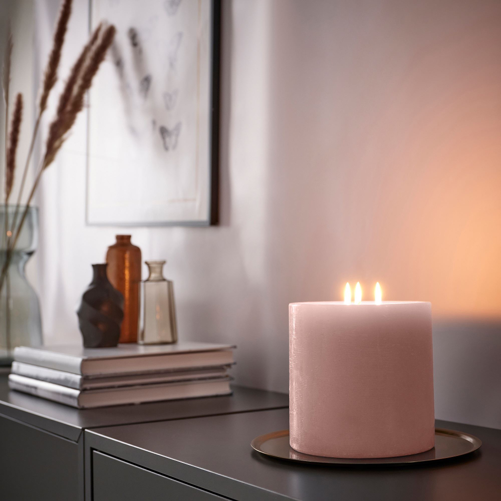 Свеча IKEA GRANSSKOG (ГРЕНССКОГ), Бледно-розовый, 50 часов