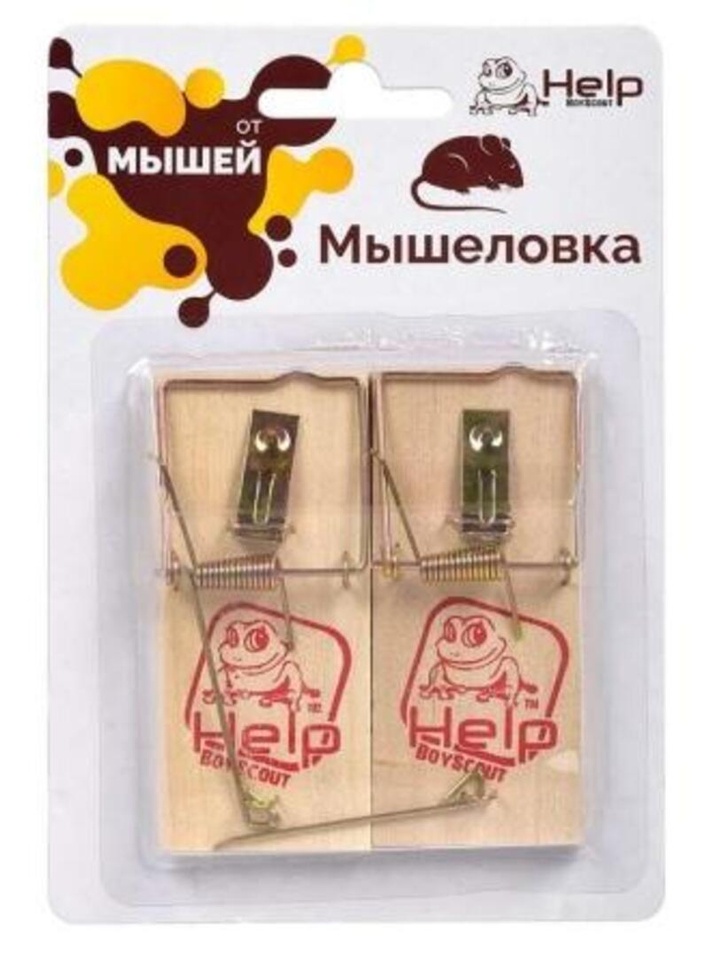 Мышеловка Help классическая дерево 10*5см/2шт в упак/240х24
