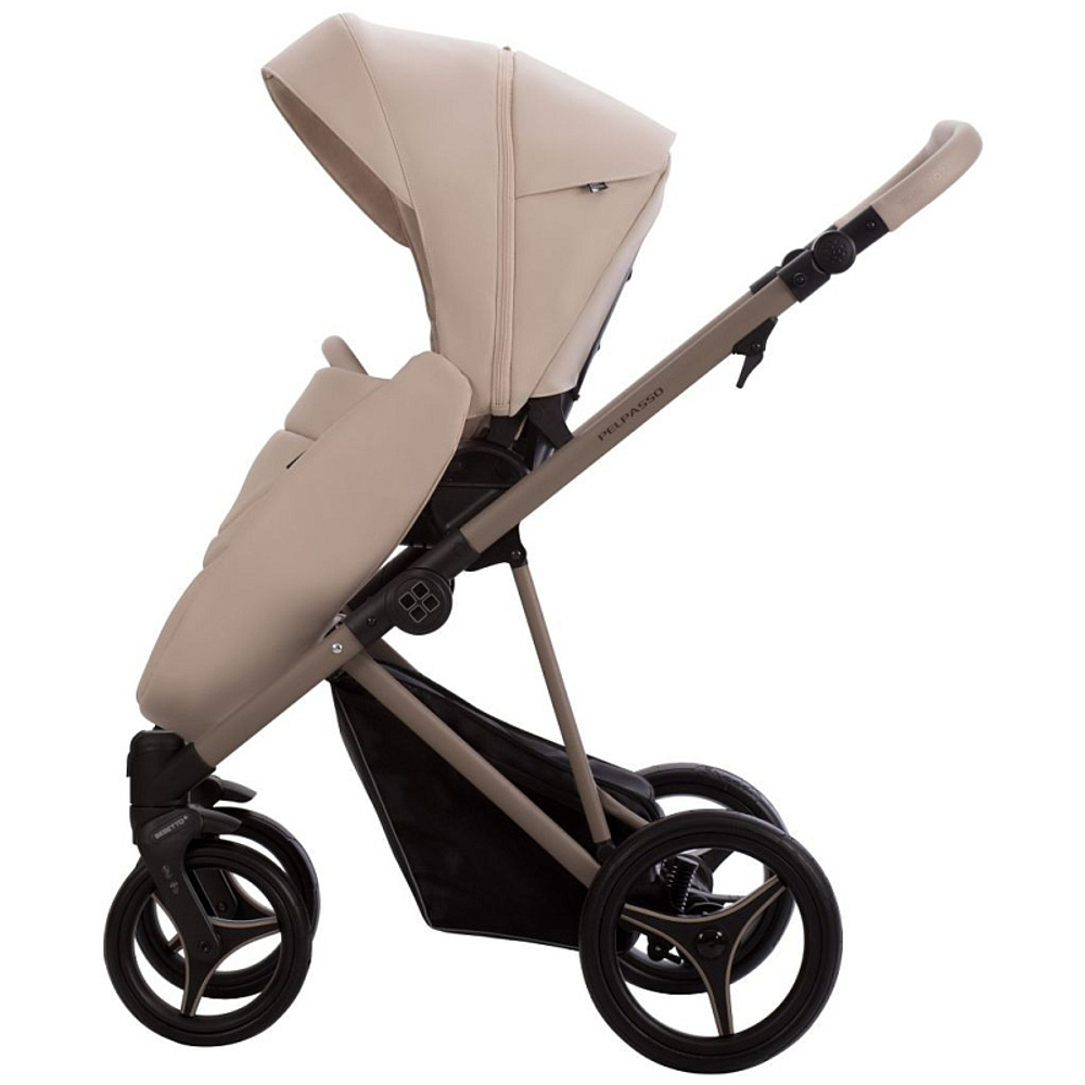 Детская коляска Bebetto Pelpasso Pro 2 в 1 02 св.бежевая кожа