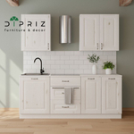 Модуль навесной угловой 96х35х75, Стокгольм Светлый, массив сосны, белый, Dipriz