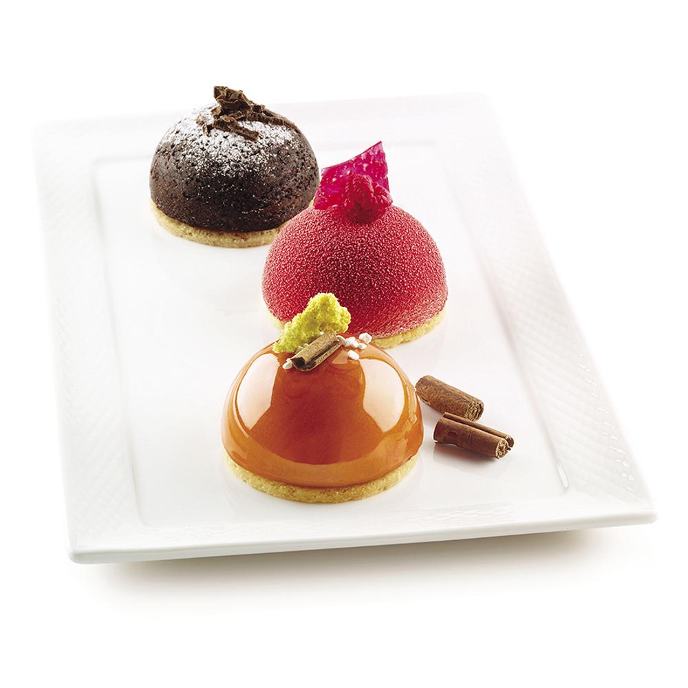 Форма силиконовая для приготовления пирожных half sphere, 18х34 см