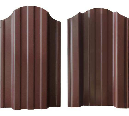 Штакетник П-образный фигрурный PROFLISTI RAL 8017 шоколад 109х1500мм