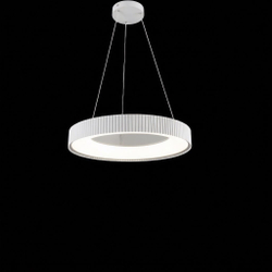 Люстра подвесная светодиодная Lanbos Piano, LED 120 Вт, до 30 кв м, белая
