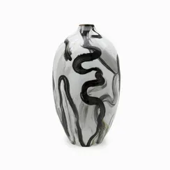 Ваза Rachele II высота 43 см, белый, чёрный