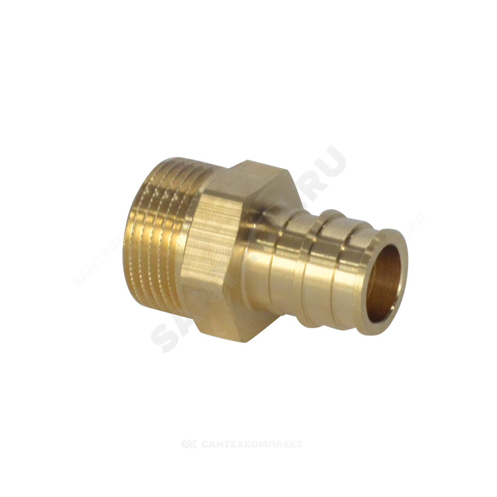 Муфта для PE-X труб радиальная латунь Дн 20х1/2" НР РОС