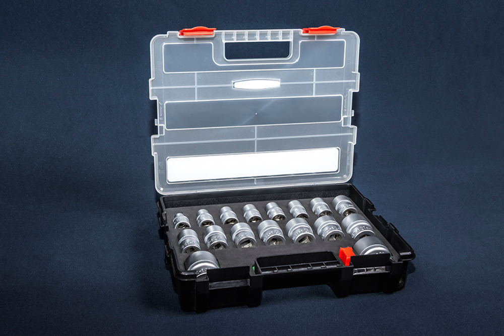 Набор коротких торцевых головок 1/2" (10-32 мм) 17 предметов Станкоимпорт TBS-17