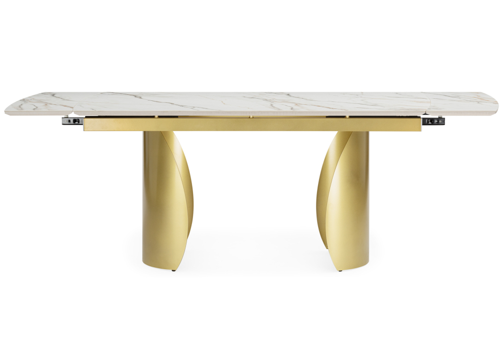 Керамический стол Woodville Готланд 160(220)x90 бежевый (fnz9206037), золото