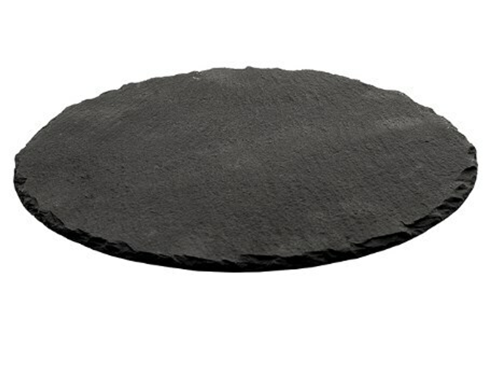 Блюдо для подачи; сланец натур.; D=30 см, H=0.5 см