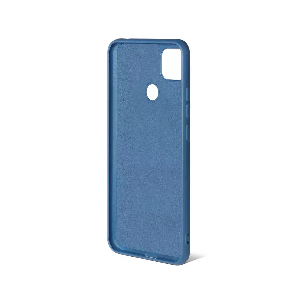 Силиконовый чехол с микрофиброй для Xiaomi Redmi 9C blue DF