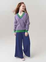 Школьные широкие брюки для девочки AT726-2 сапфировый