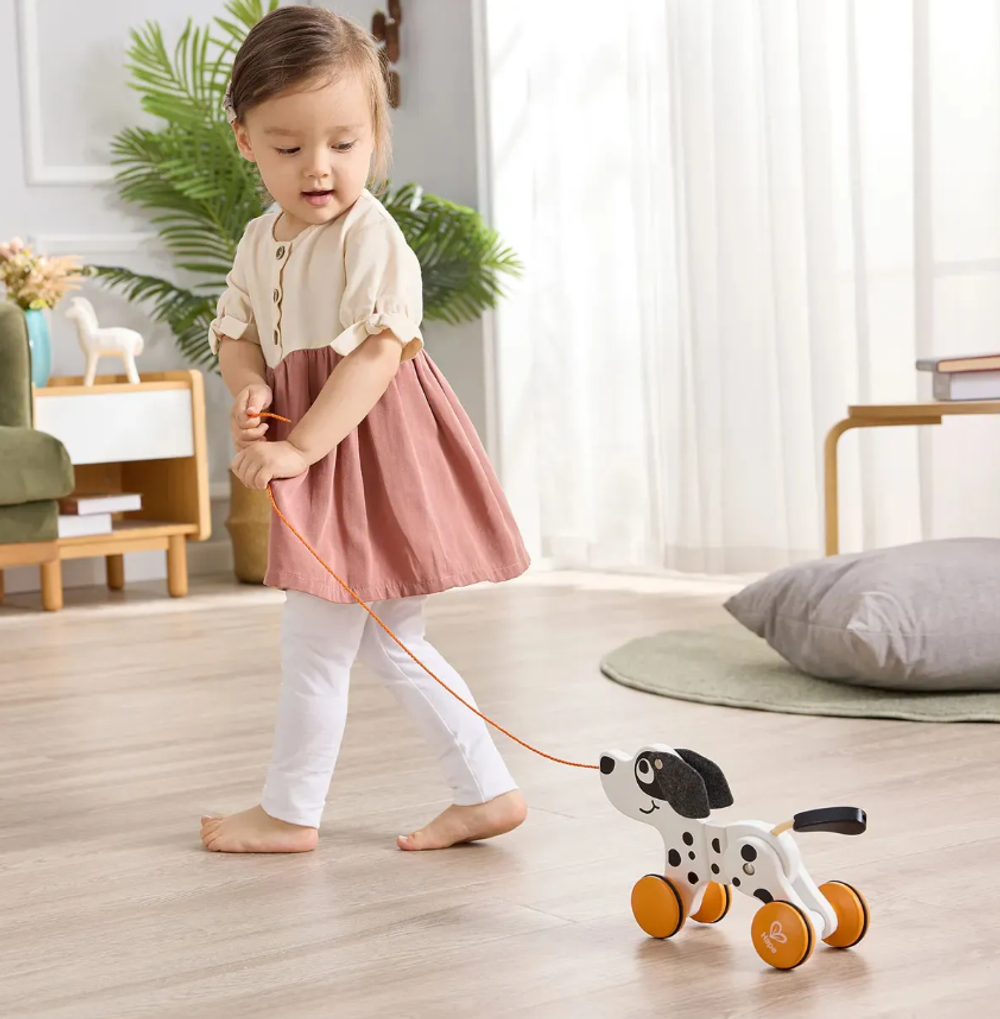 Детская игрушка Каталка на веревочке Собачка, серия "Зверики"