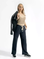 брюки вельветовые широкие палаццо на резинке