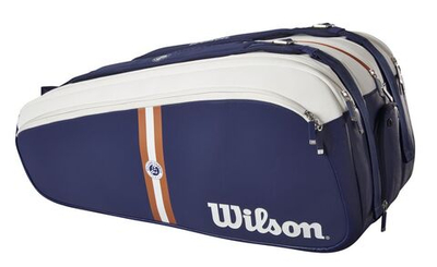 Сумка теннисная Wilson Roland Garros Super Tour 15 Pack - navy/white/clay