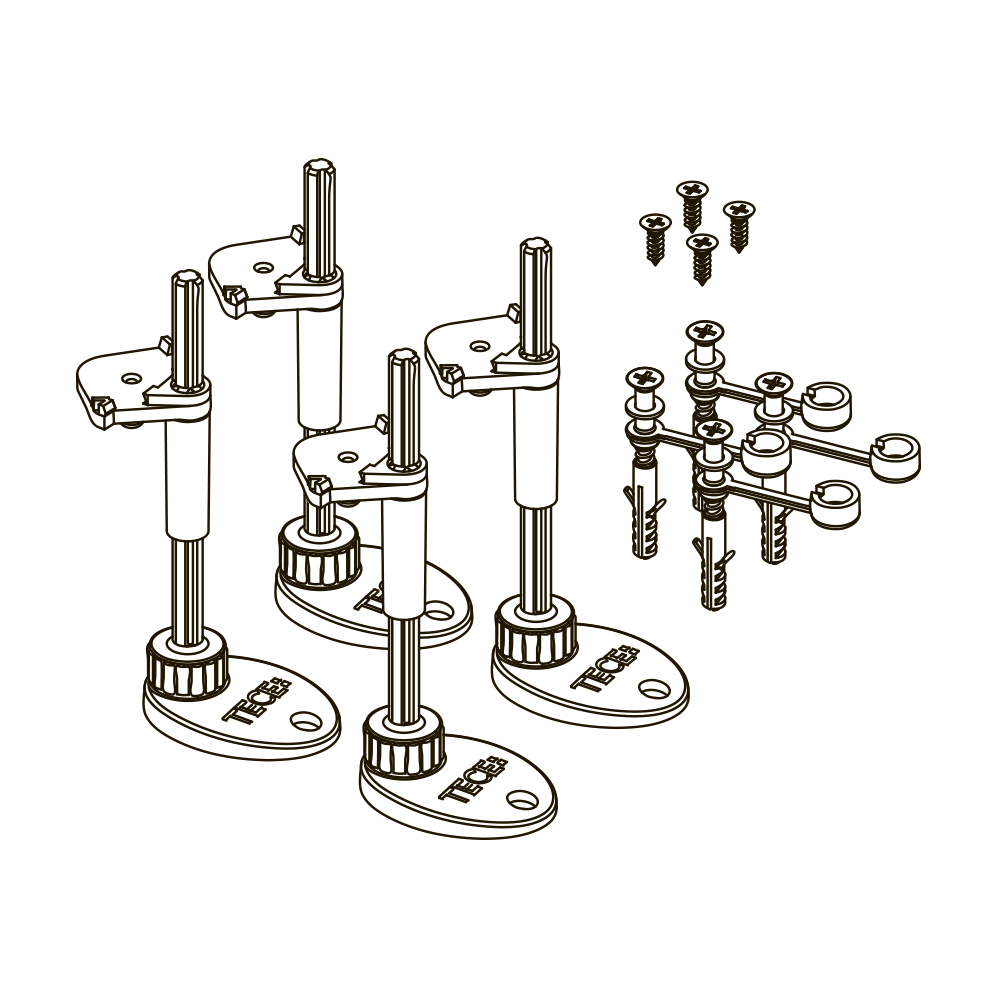 Комплект опор со звукоизолирующими прокладками для сифонов TECEdrainpoint S