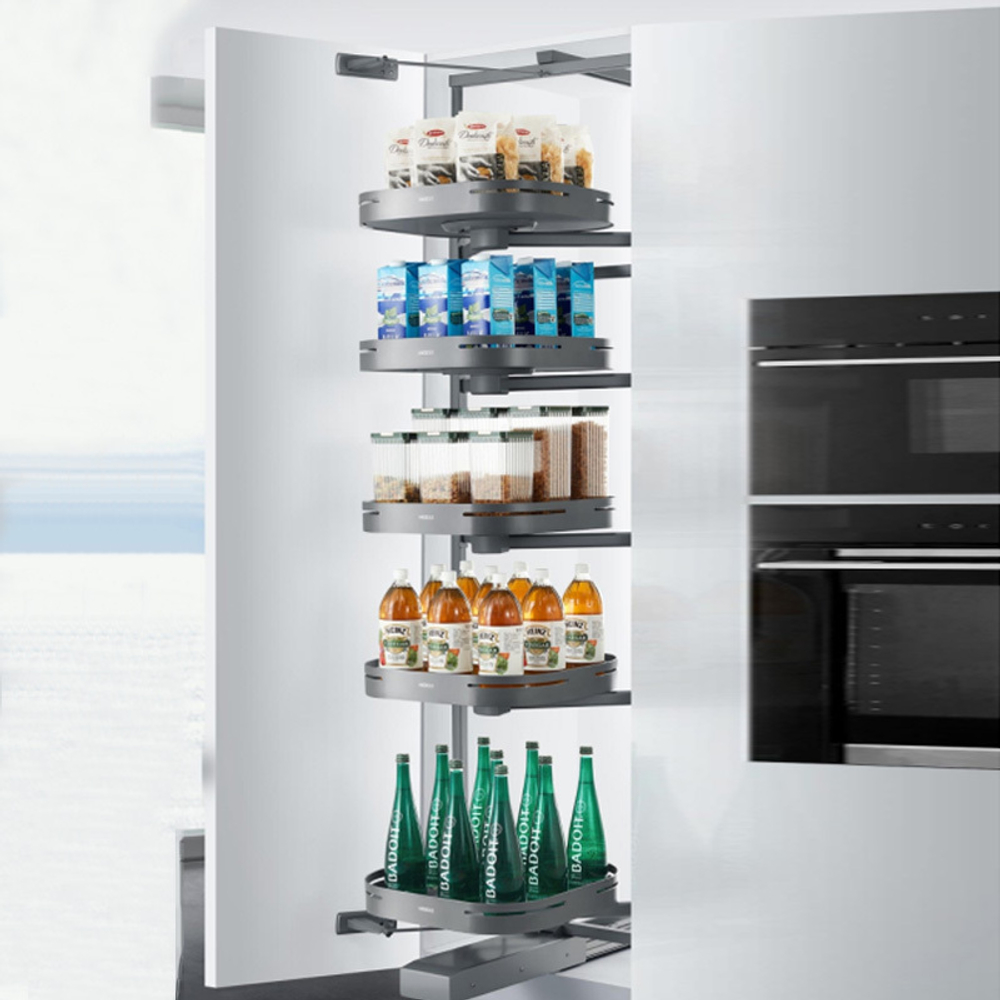 Высокая корзина с турбийоном, 555x545x(1420-1720) мм, 4 уровня