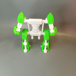 Подставка-экзоскелет для телефона (робот), раздвижная, 3D печать, бело-зеленая