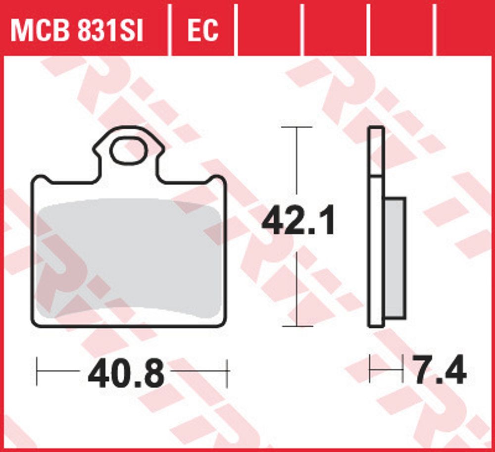 Колодки тормозные дисковые TRW MCB831SI