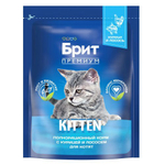 Сухой корм для котят BRIT PREMIUM с курицей и лососем "Cat Kitten", 0.4кг