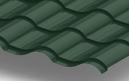 Металлочерепица Монтерроса Norman 0.5мм 6005-Зеленый мох