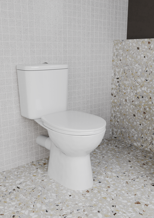 Унитаз-компакт безободковый VitrA S10 SmoothFlush 9864B003-7201 c термопластовым сиденьем микролифт, белый