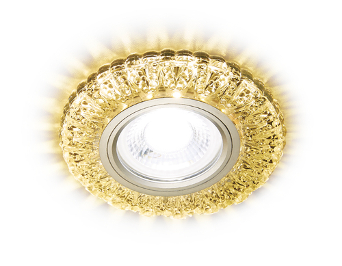 Встраиваемый точечный светильник со светодиодной лентой S310 CH/W хром/прозрачный хрусталь/MR16+3W(LED WARM)