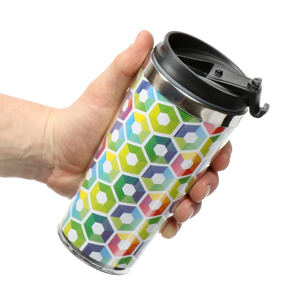 Термокружка 0.42 л, Daniks, Графика, колба нерж сталь, FD-06-15