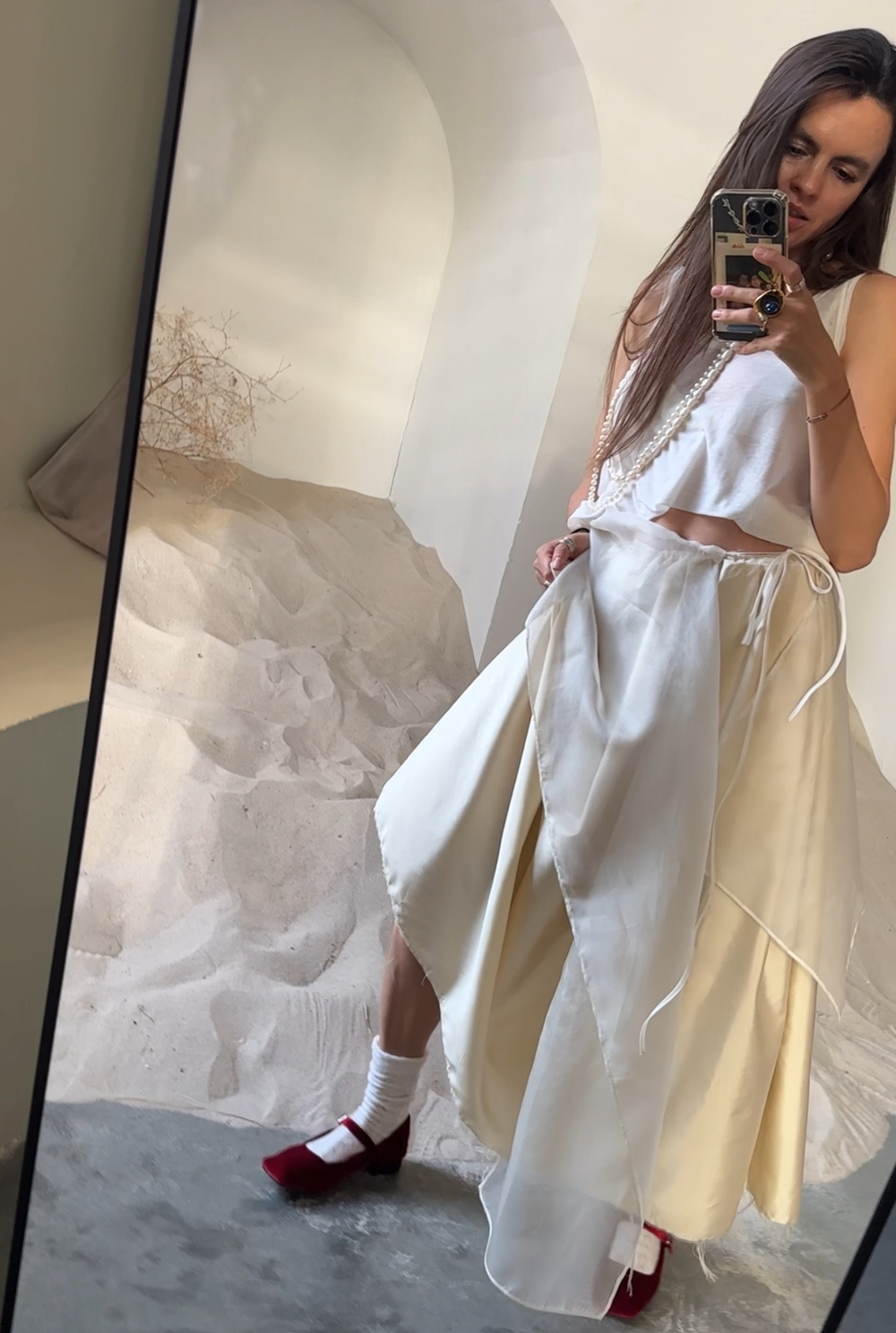 Баска-фартук/топ молочный