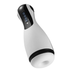 Белый вибромастурбатор с имитацией орального секса Amovibe Good Night Squeezing, Sucking & Vibrating Masturbator