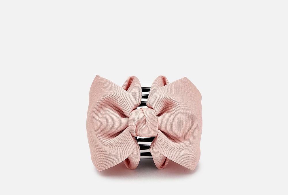 Benten Заколка-краб тканевый, пудровый