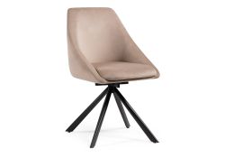 Стул на металлокаркасе Окленд крутящийся латте / черный