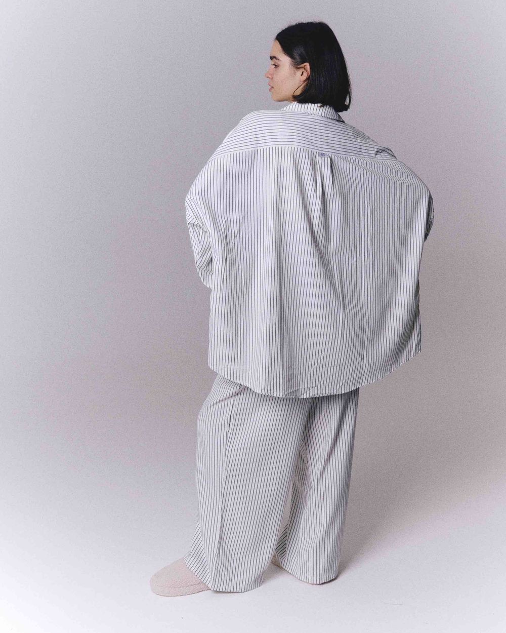 Рубашка One Two Oversized Striped Shirt White