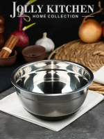 Миска Jolly Kitchen с крышкой, черная, 26 см, нержавеющая сталь 0,35 мм, объем 3,7 л