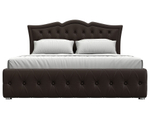 Кровать интерьерная Герда 160, Коричневый, Экокожа, 108297