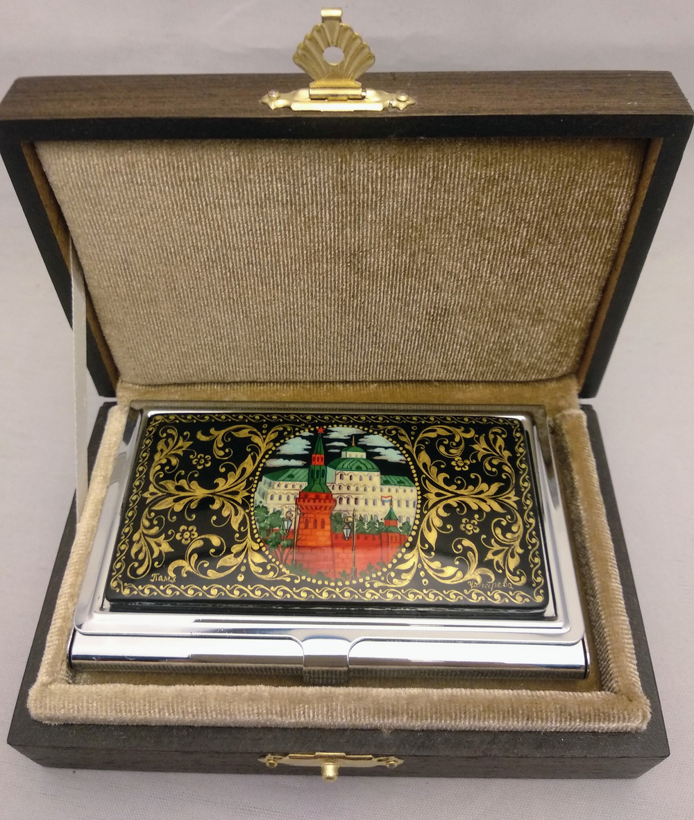 Визитница персональная "Москва" №5 (роспись Палех)