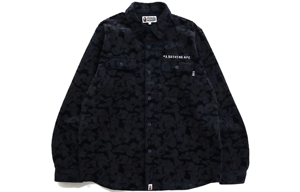 A Bathing Ape Solid Camo Corduroy Work Shirt