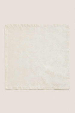 ZARA HOME ЖАККАРДОВЫЕ САЛФЕТКИ С ЦВЕТОЧНЫМ РИСУНКОМ (УПАКОВКА ИЗ 2 ШТУК),  СВЕТЛО-БЕЖЕВЫЙ