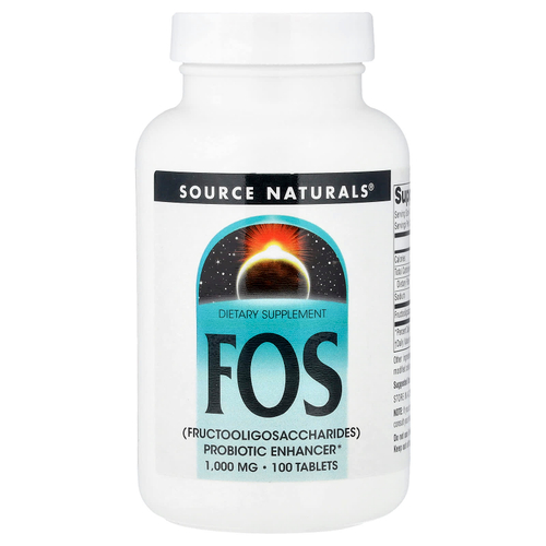 Source Naturals, FOS, 100 таблеток (1000 мг в 1 таблетке)