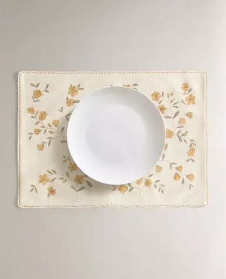 ZARA HOME САЛФЕТКА С ПРИНТОМ, ЗЕЛЕНЫЙ