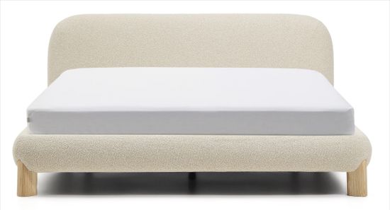 Кровать Odina La Forma из ткани букле цвета экрю 180 x 200 см