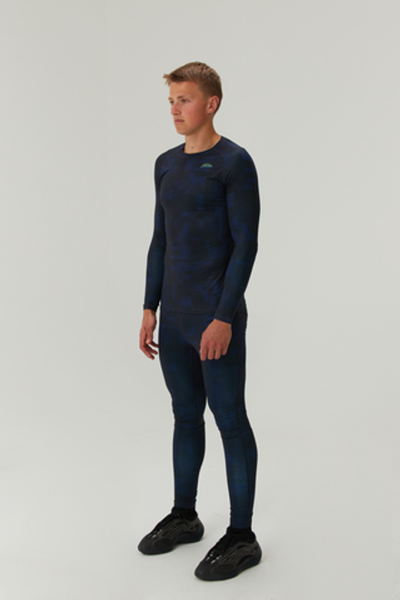 Термолонгслив Синяя матрица