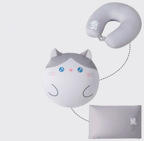 Дорожная подушка-трансформер "Animal", серый