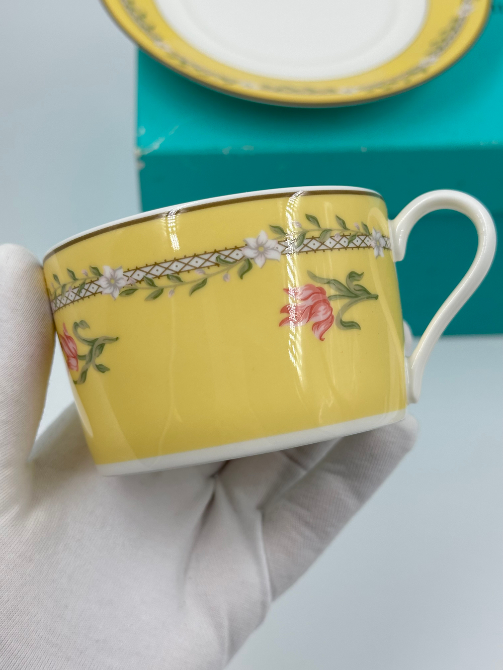 Набор из 2х чайных пар Tiffany & Co, Pink Tulip