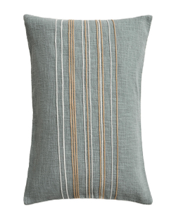 Zara Home наволочка декоративная из хлопка, бирюзовый, в полоску, 40x60 см