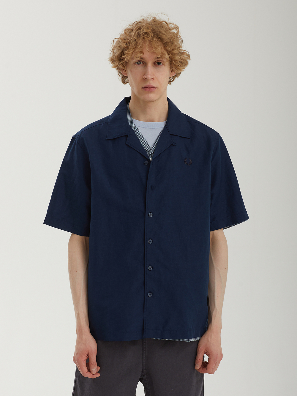 Мужская Рубашка Linen Blend Revere Collar