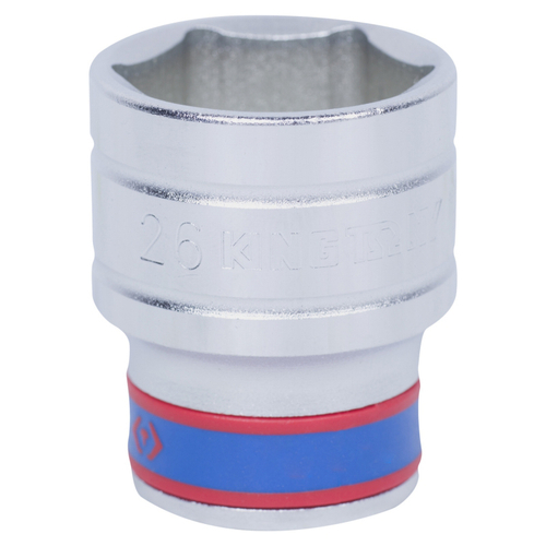 KING TONY (433526M) Головка торцевая стандартная шестигранная 1/2", 26 мм