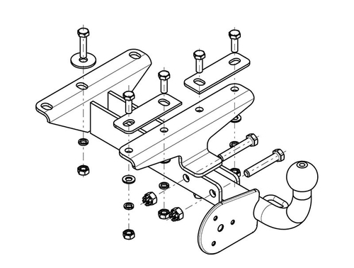 Фаркоп Avtos на DAEWOO MATIZ (2002-2015)(паспорт и сертификат в комплекте)(без электрики)DW 04