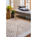 Ковер из хлопка с рисунком tulip garden бежевого цвета из коллекции terra, 160х230 см